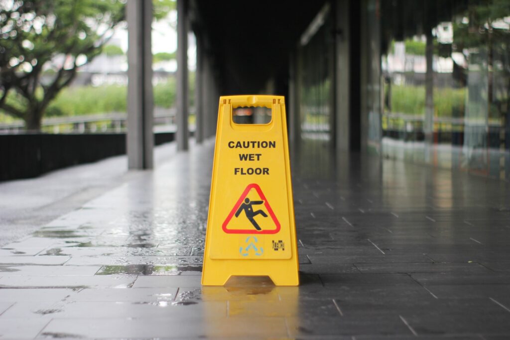 Caution Wet Floor Sign - Beware of Slip And Fall