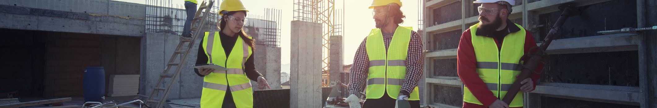 construction workers on site